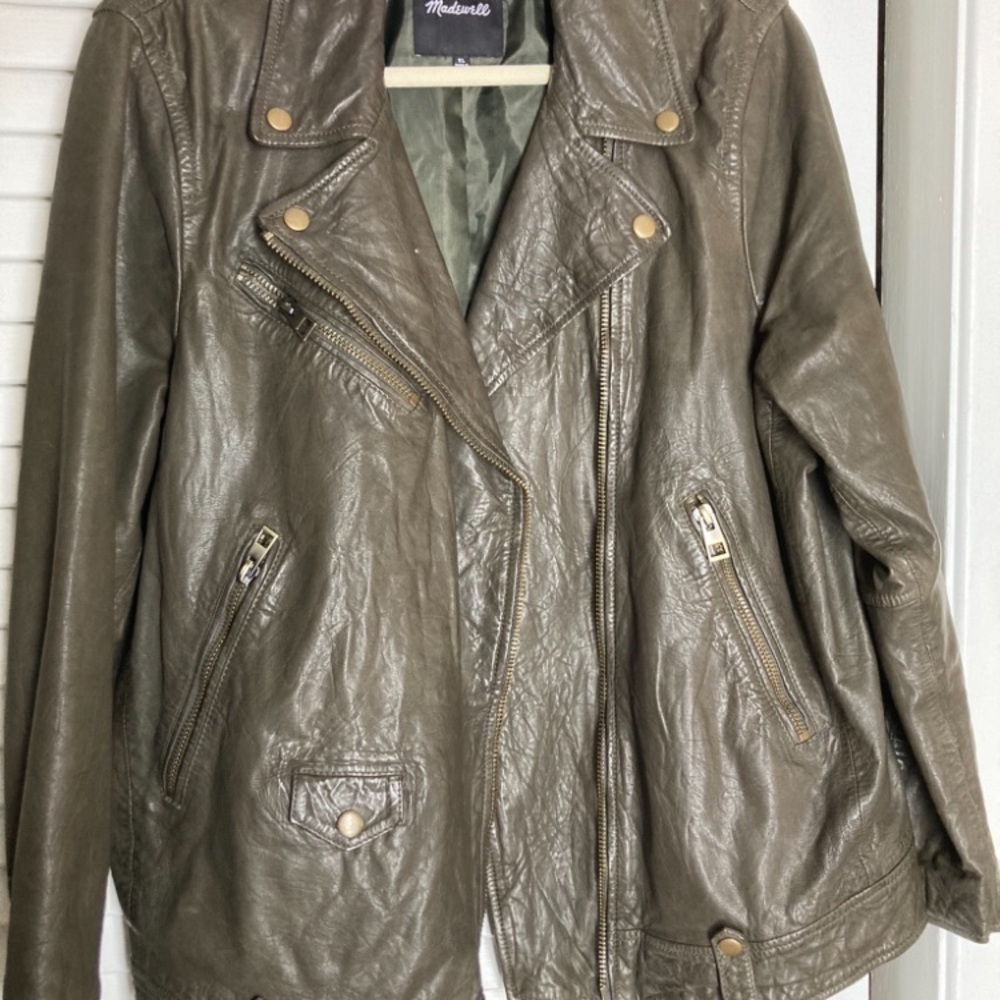 Madewell Leather Jacket Brass Hardware Style
